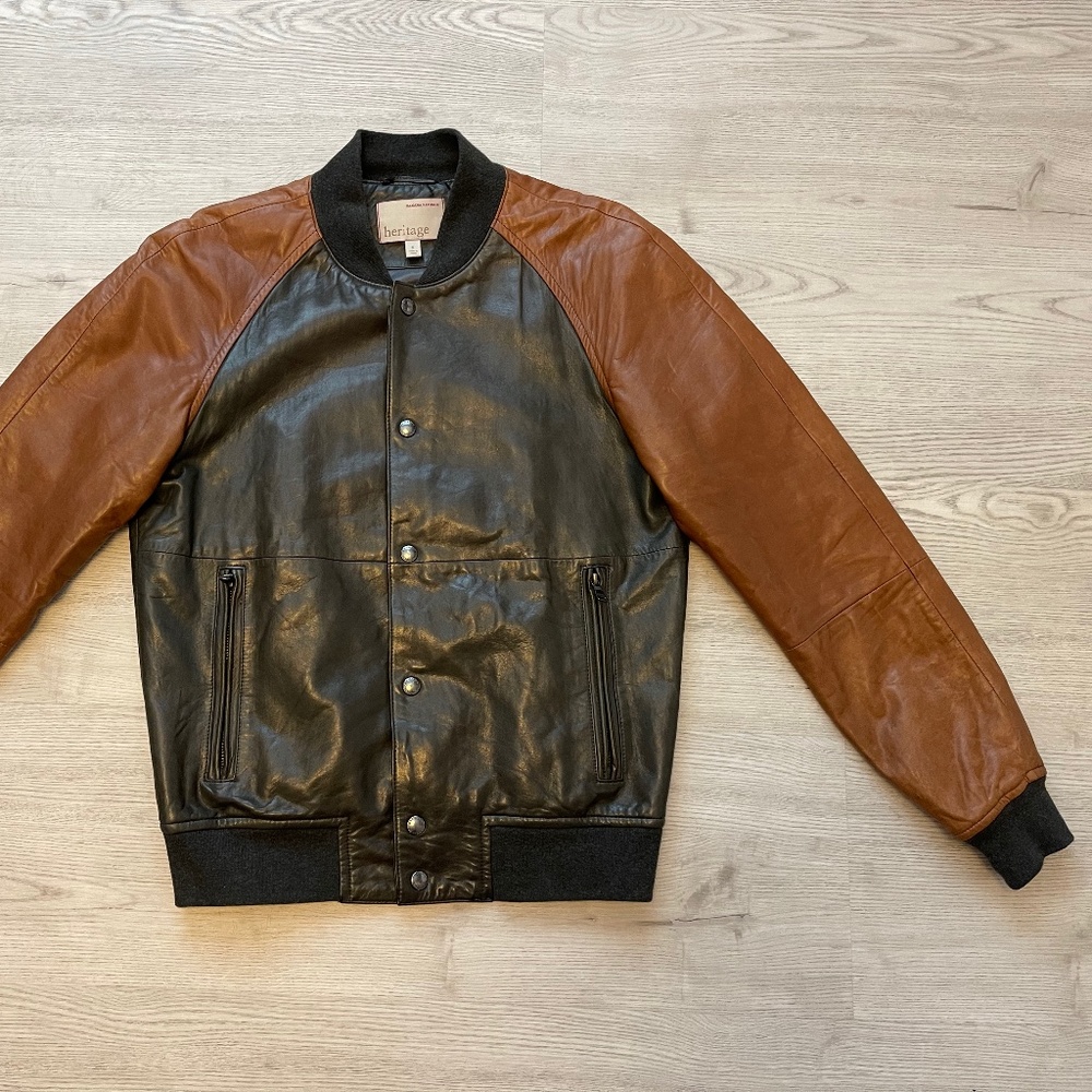100% Leather Varsity Jacket